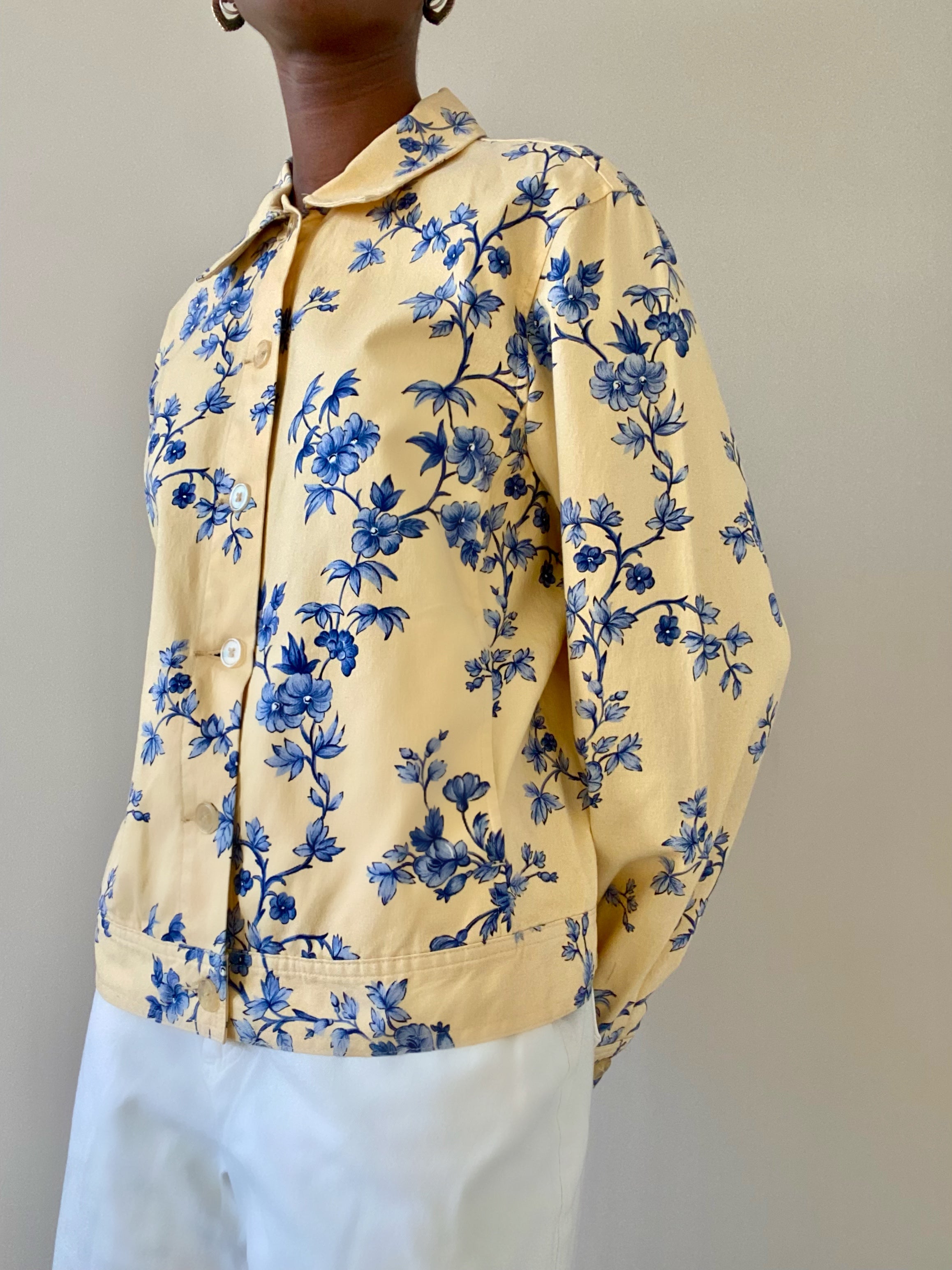Yellow & Blue Floral Jacket