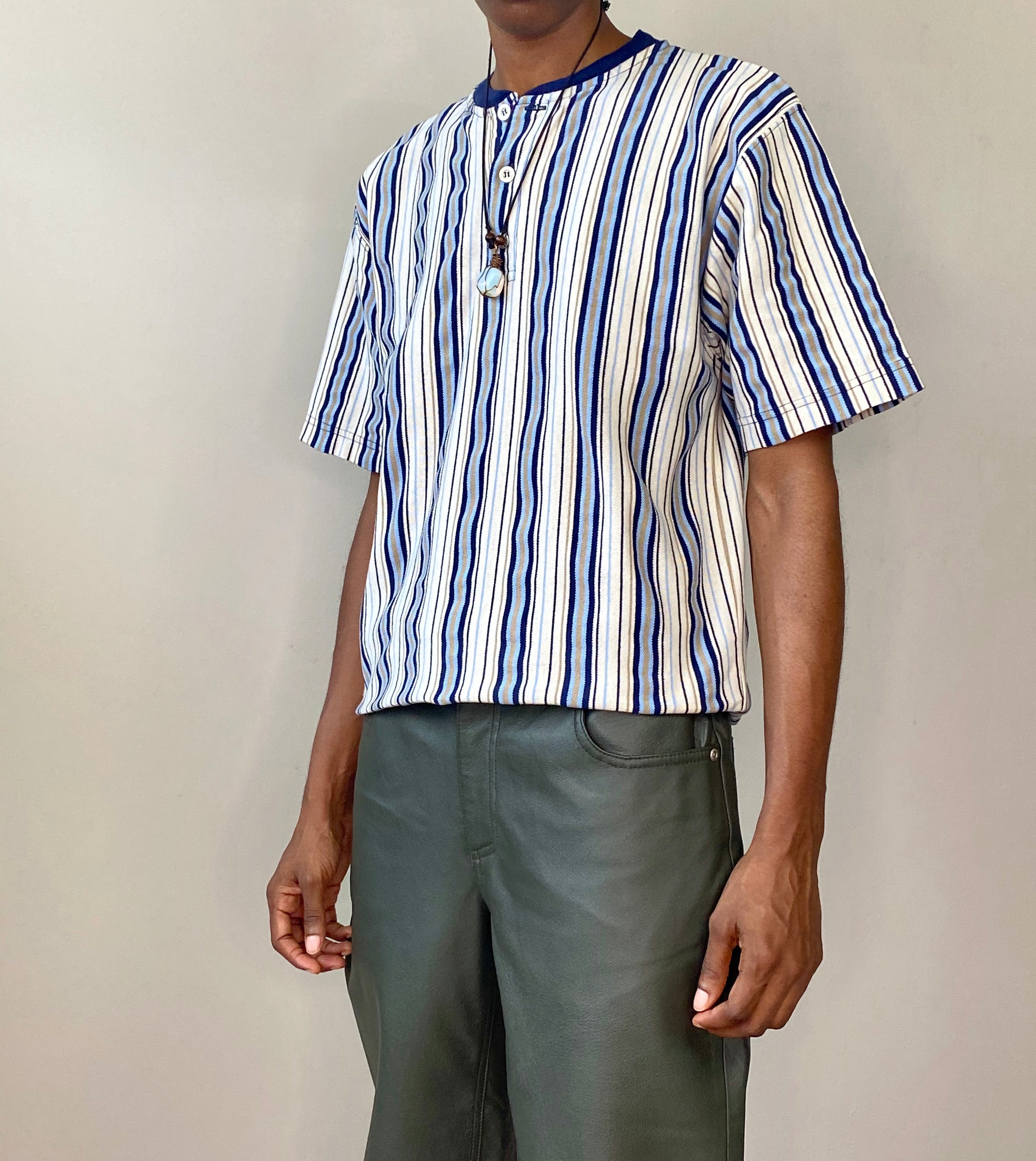 Cool Toned Striped Polo Shirt