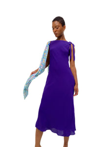 Silk Plum Sleeveless Dress