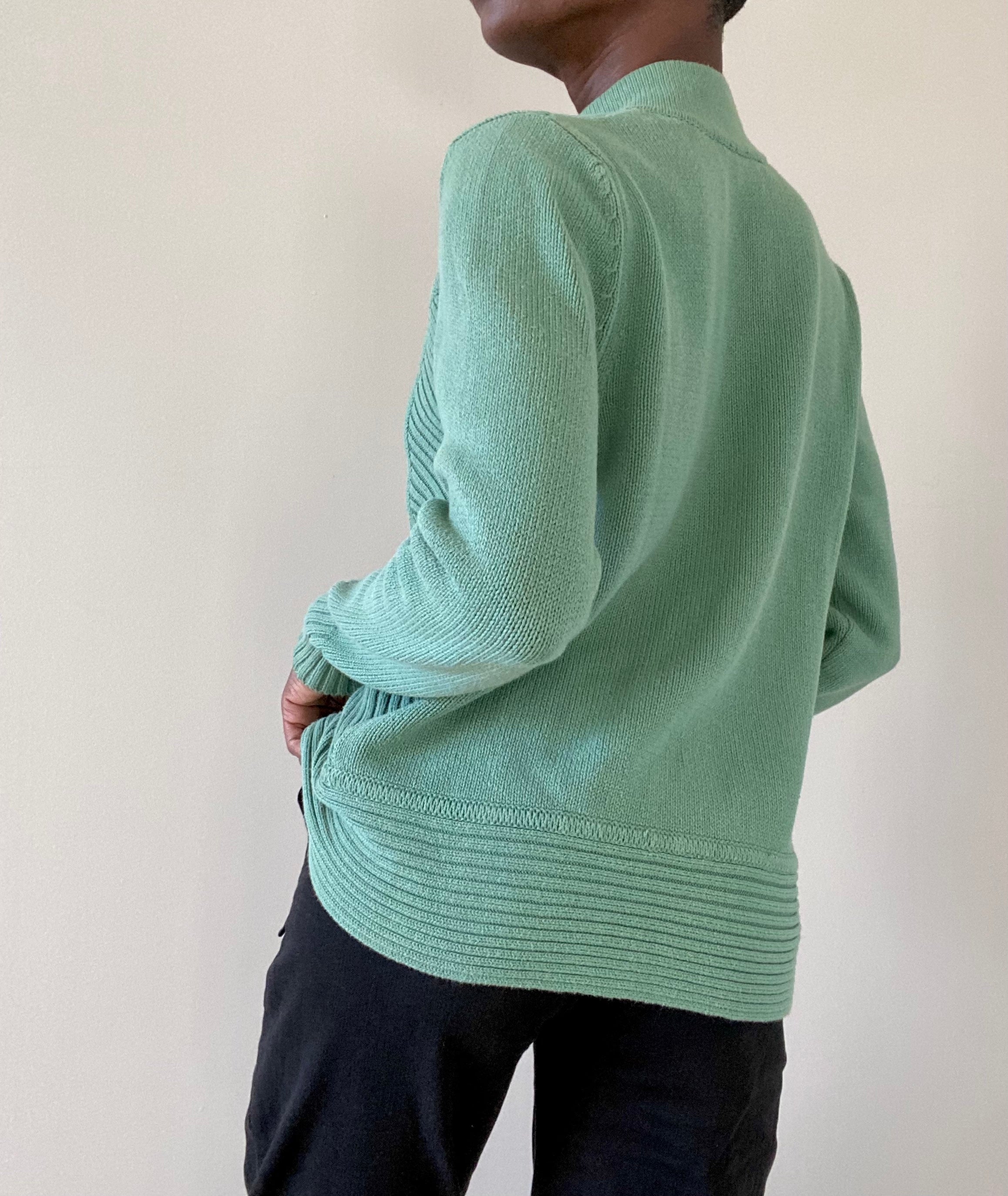 Turquoise Knit Cardigan