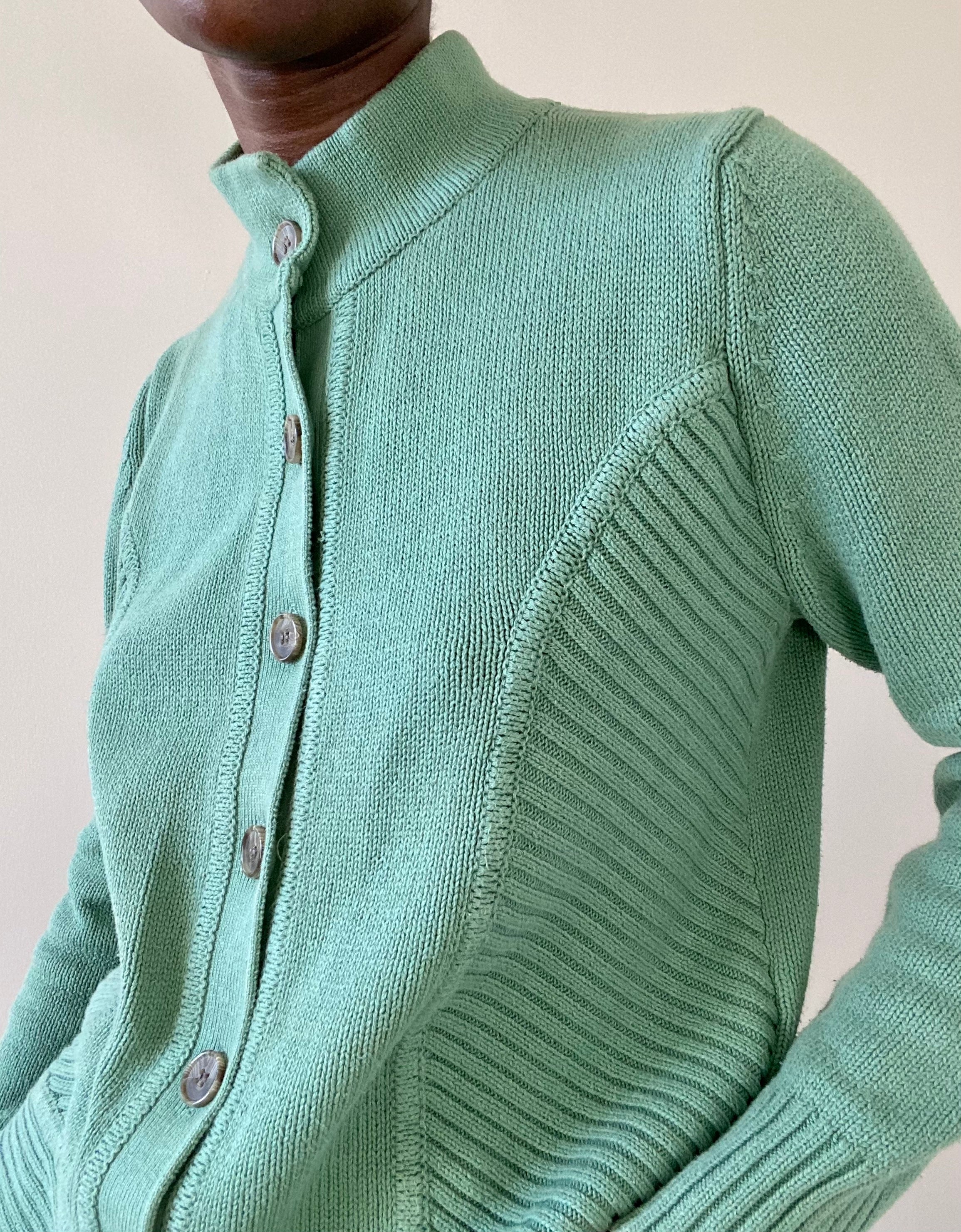 Turquoise Knit Cardigan